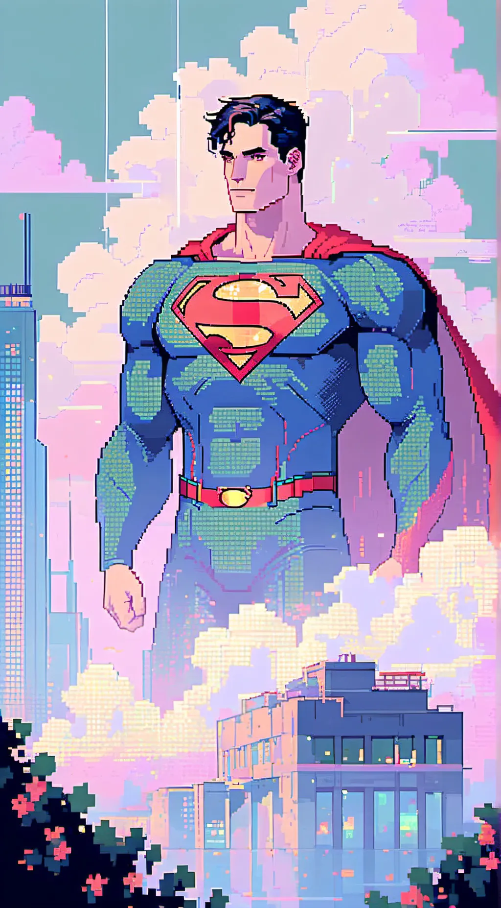 ai character: superman  background