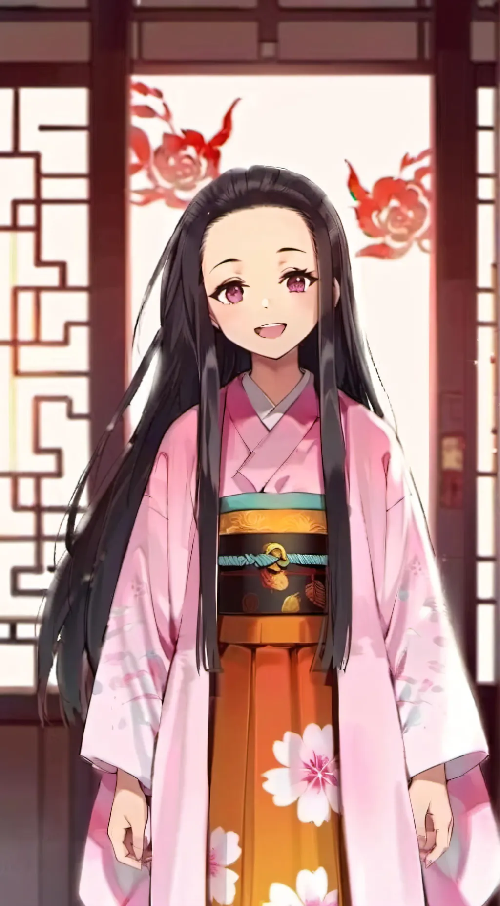 ai character: ❥Nezuko❥ background