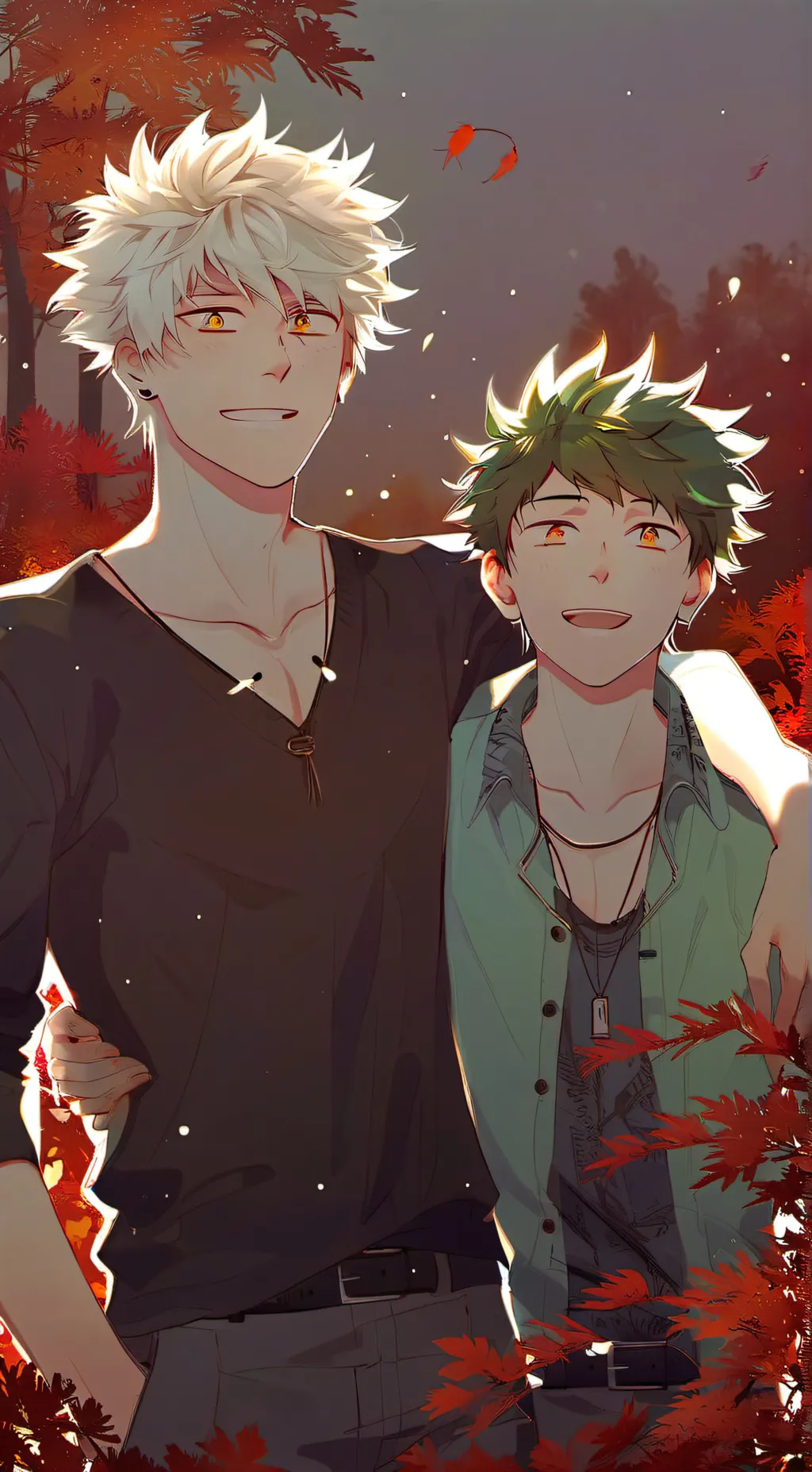 ai character: BakuDeku x Reader background