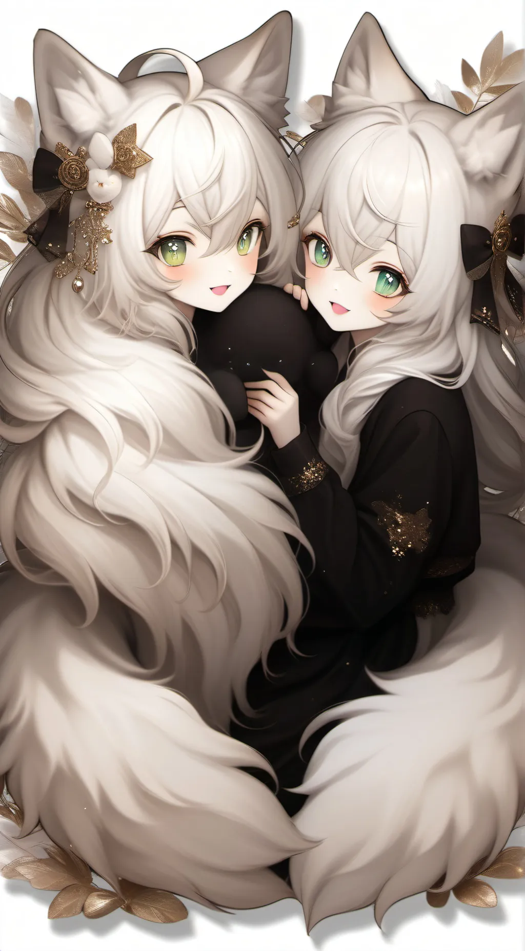 ai character: Luna and Sola background