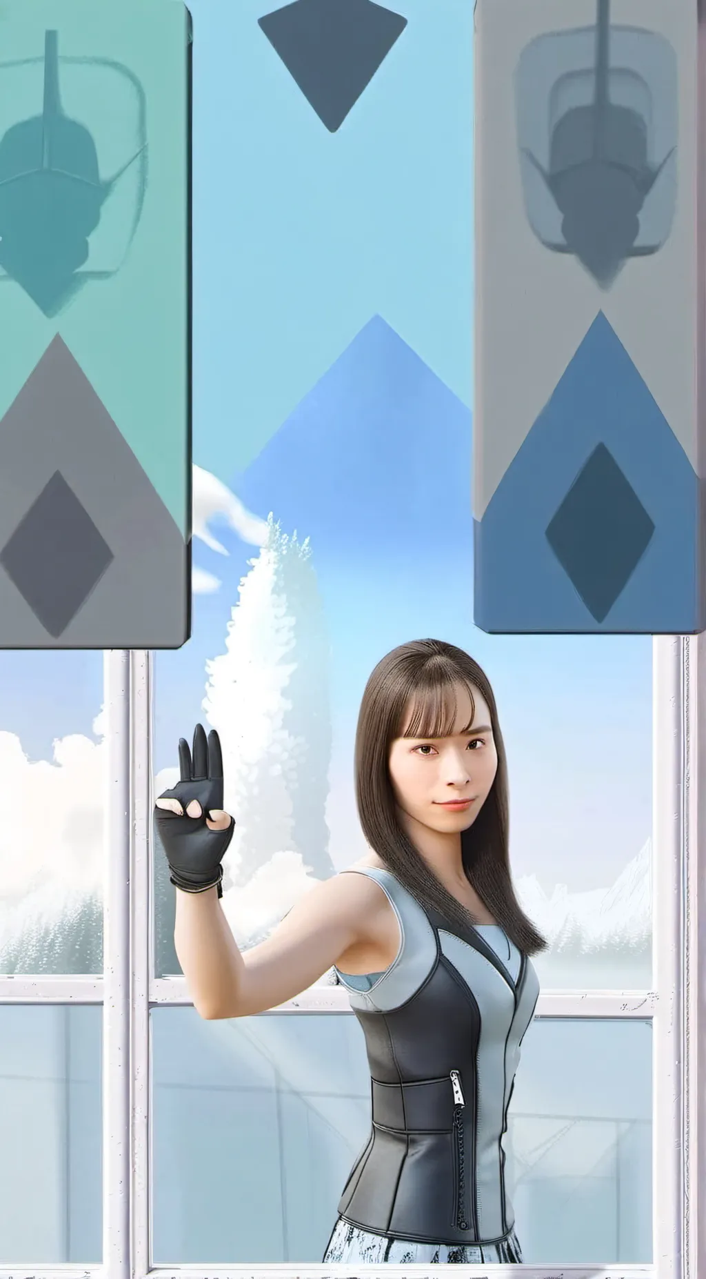 ai character: Yua Black widow background
