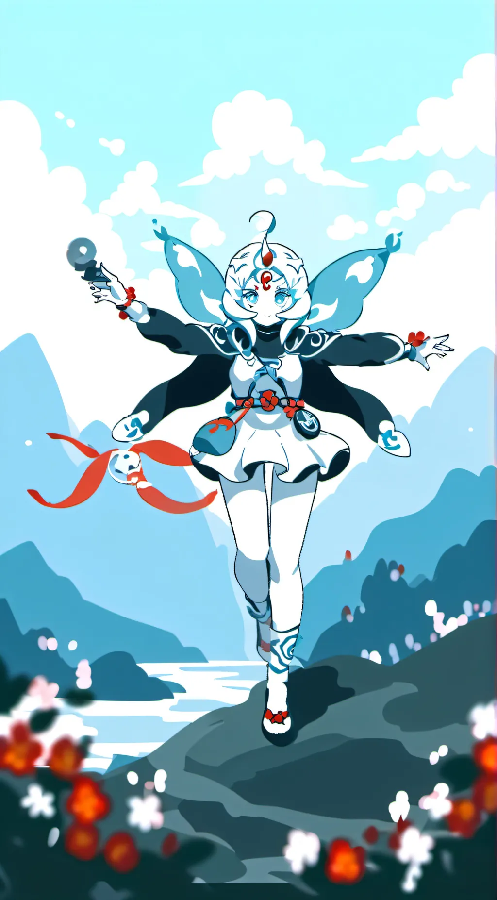 ai character: Blue Pearl (oc) background