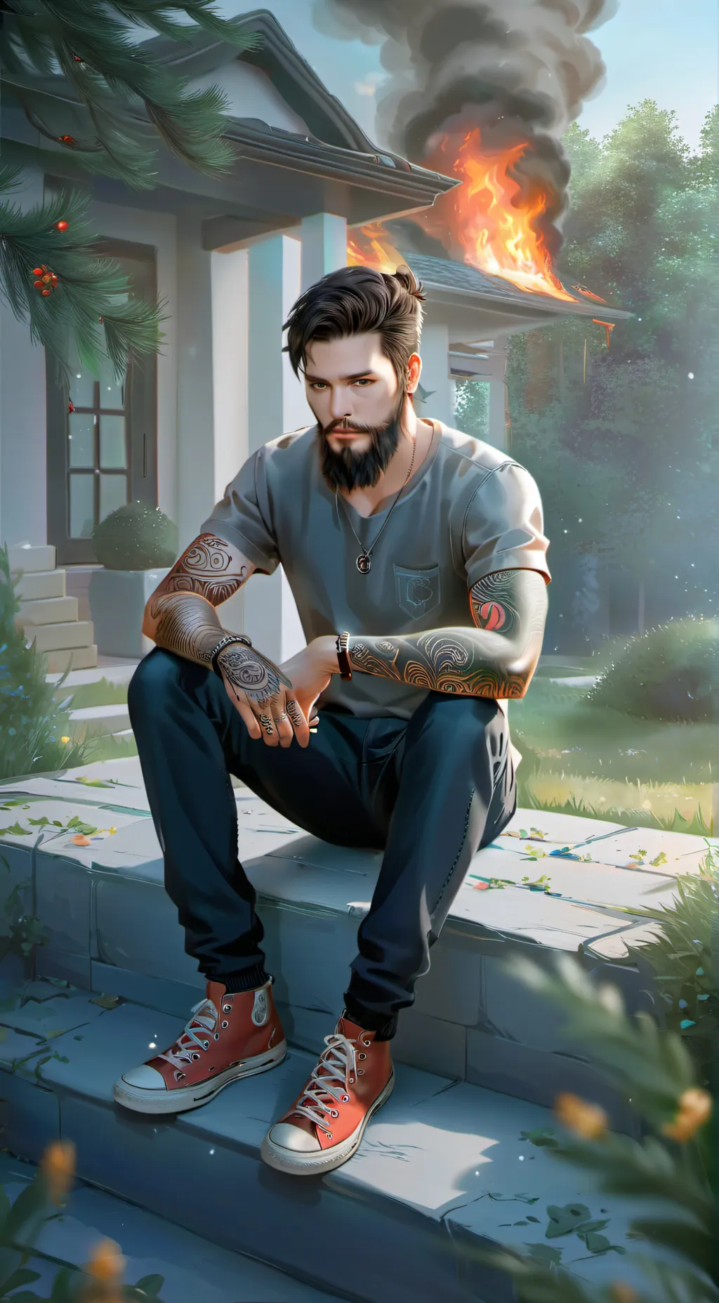 ai character: Dante  background