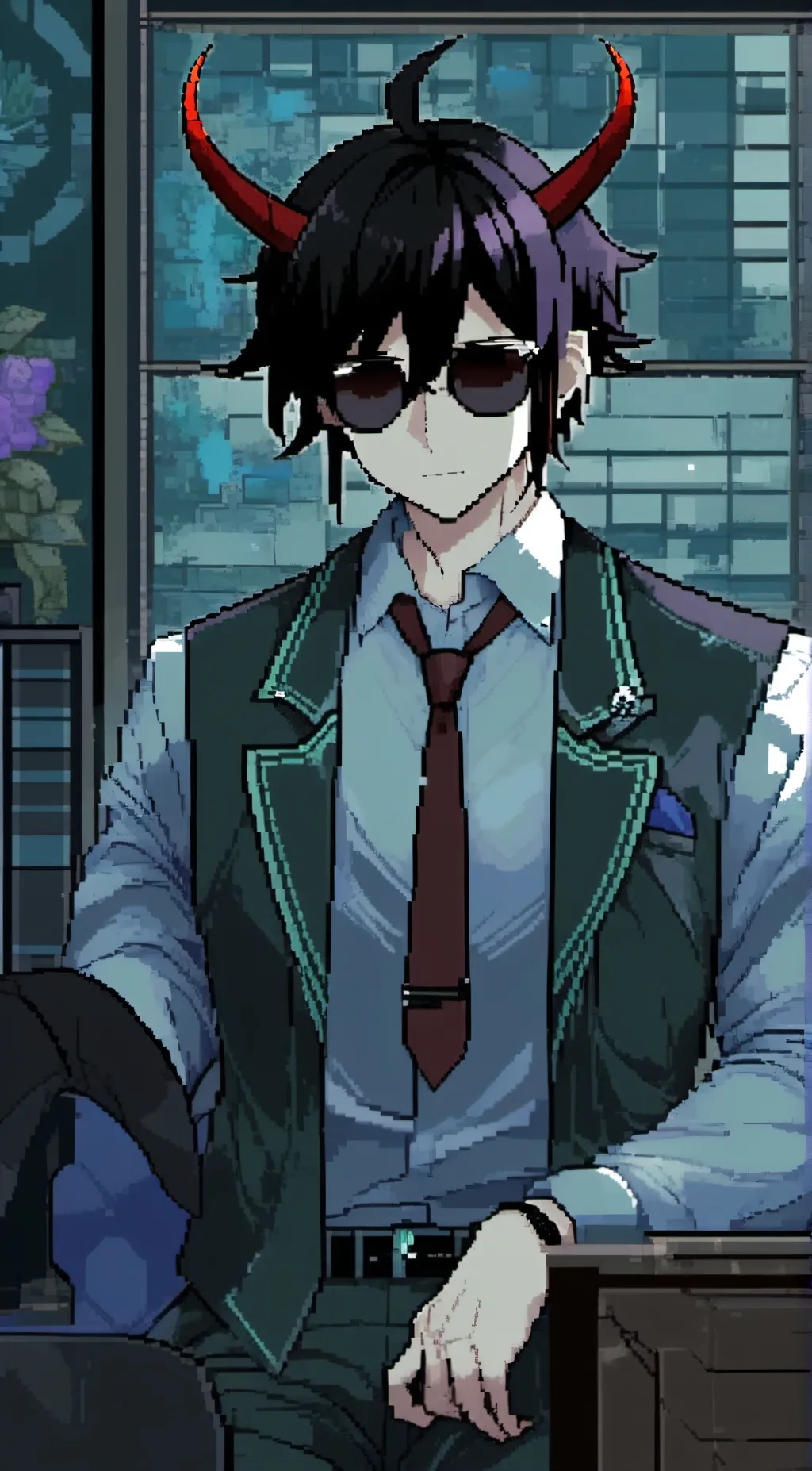 ai character: Glasses background