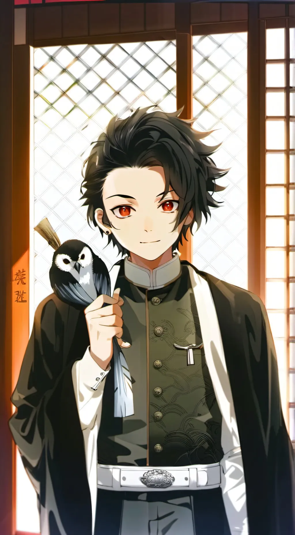 ai character: tanjiro  background