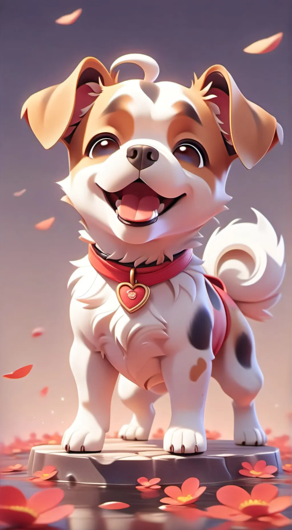 ai character: dog day background