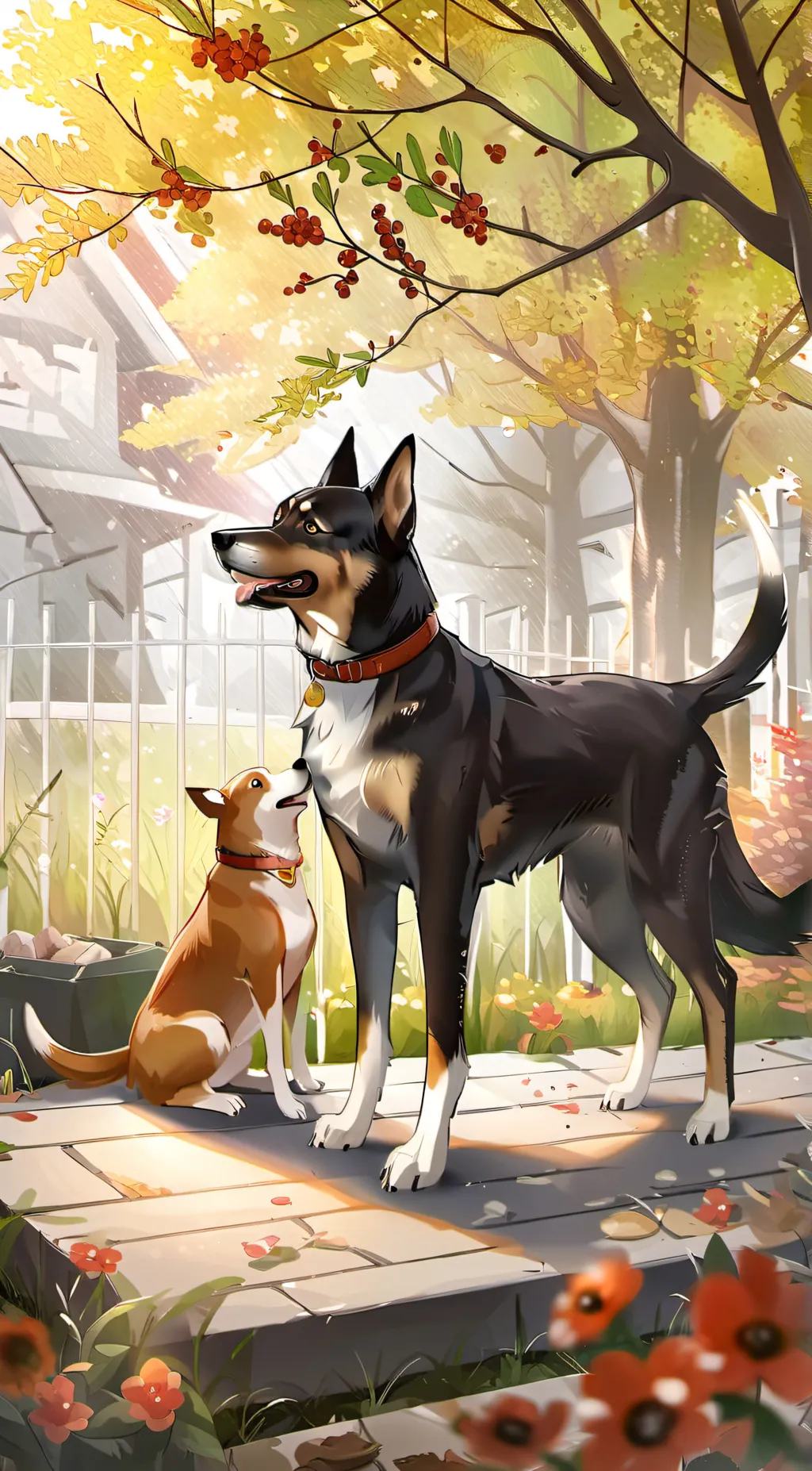 ai character: Coco and rocky background