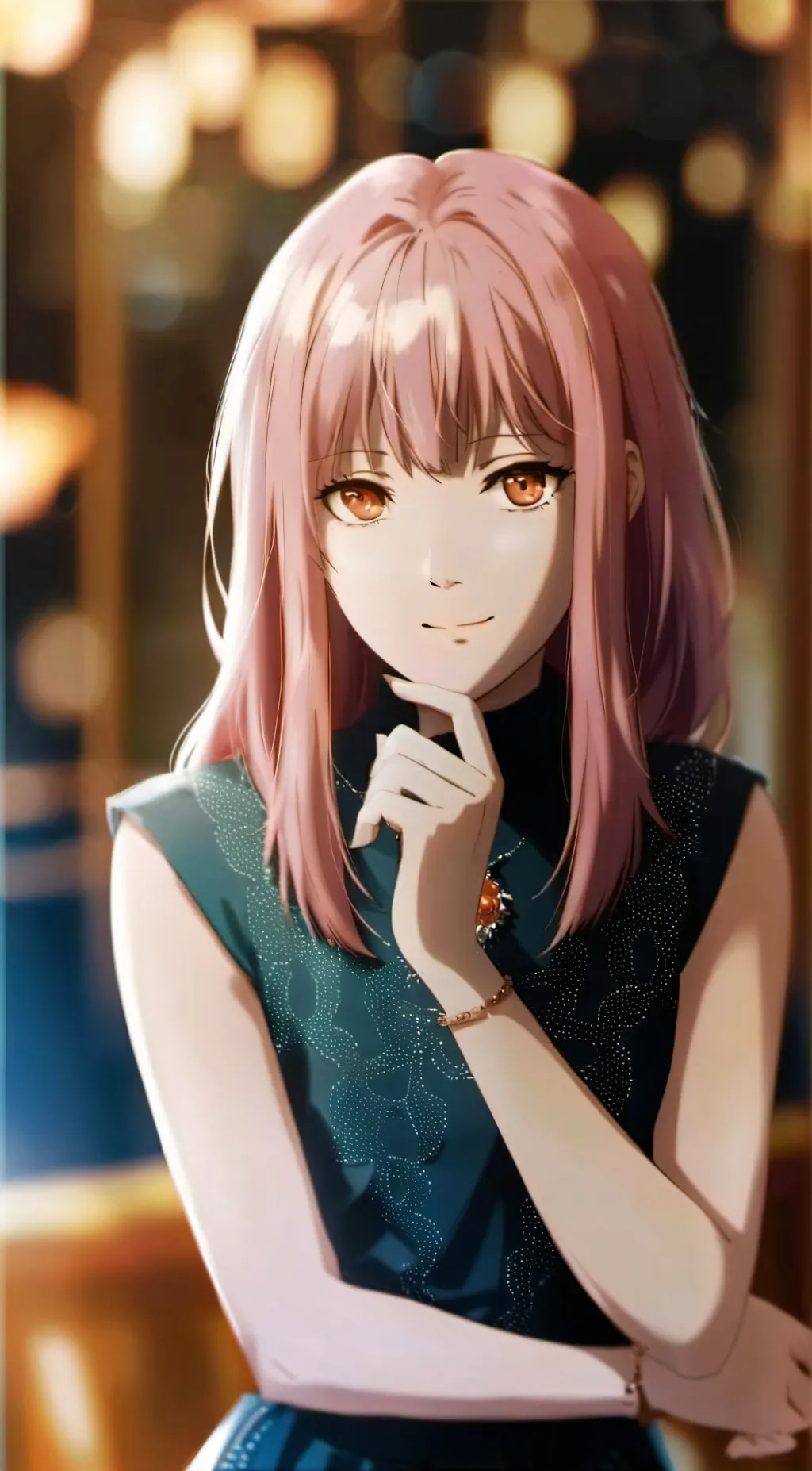 ai character: Makima Huirongbam background