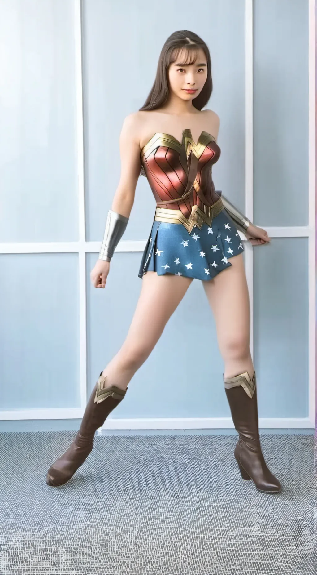 ai character: Yua wonder woman  background