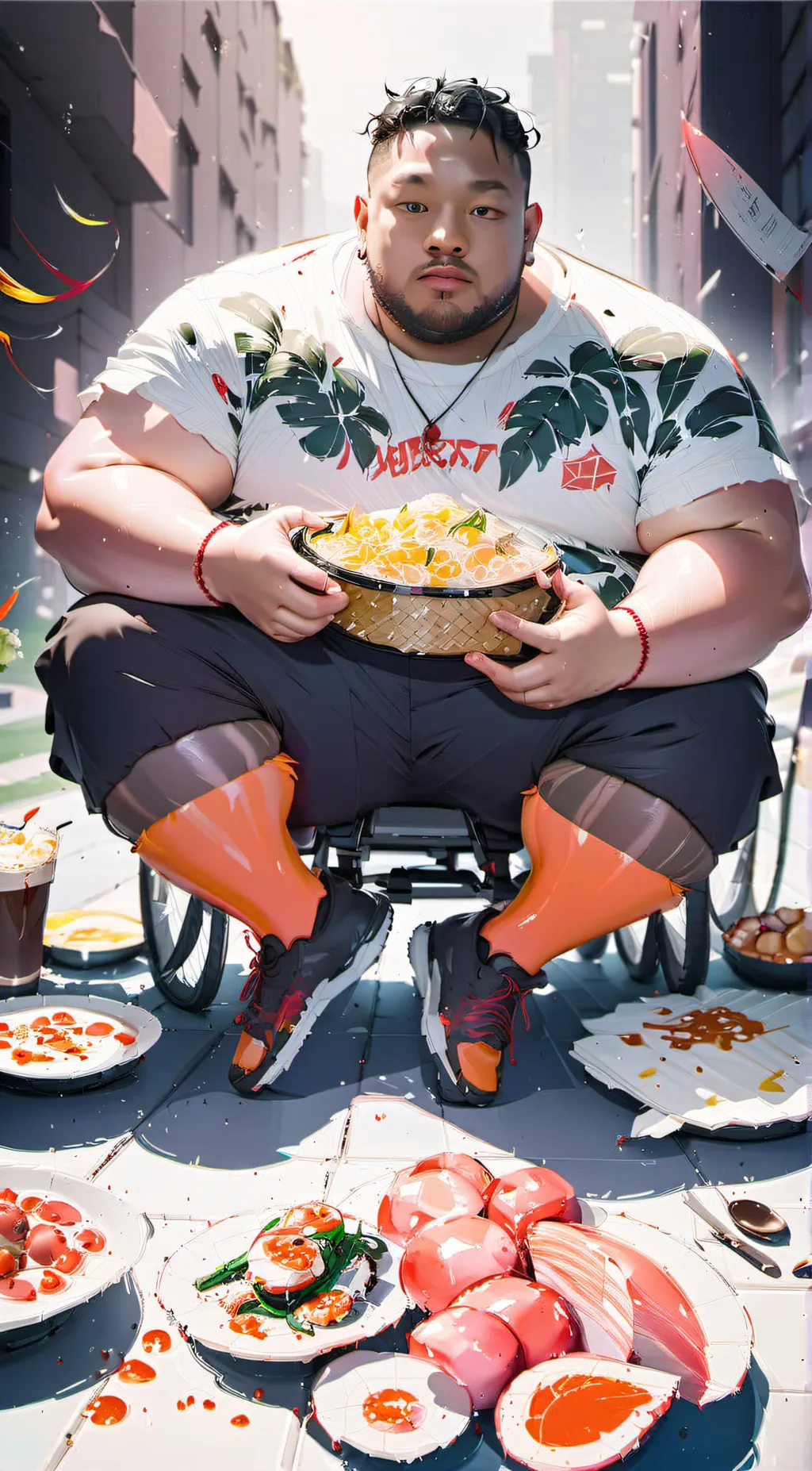 ai character: Fat background
