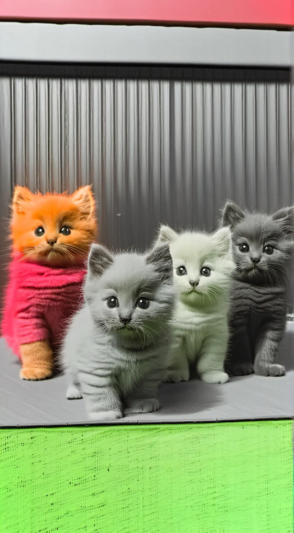 ai character: a buch of kittens  background