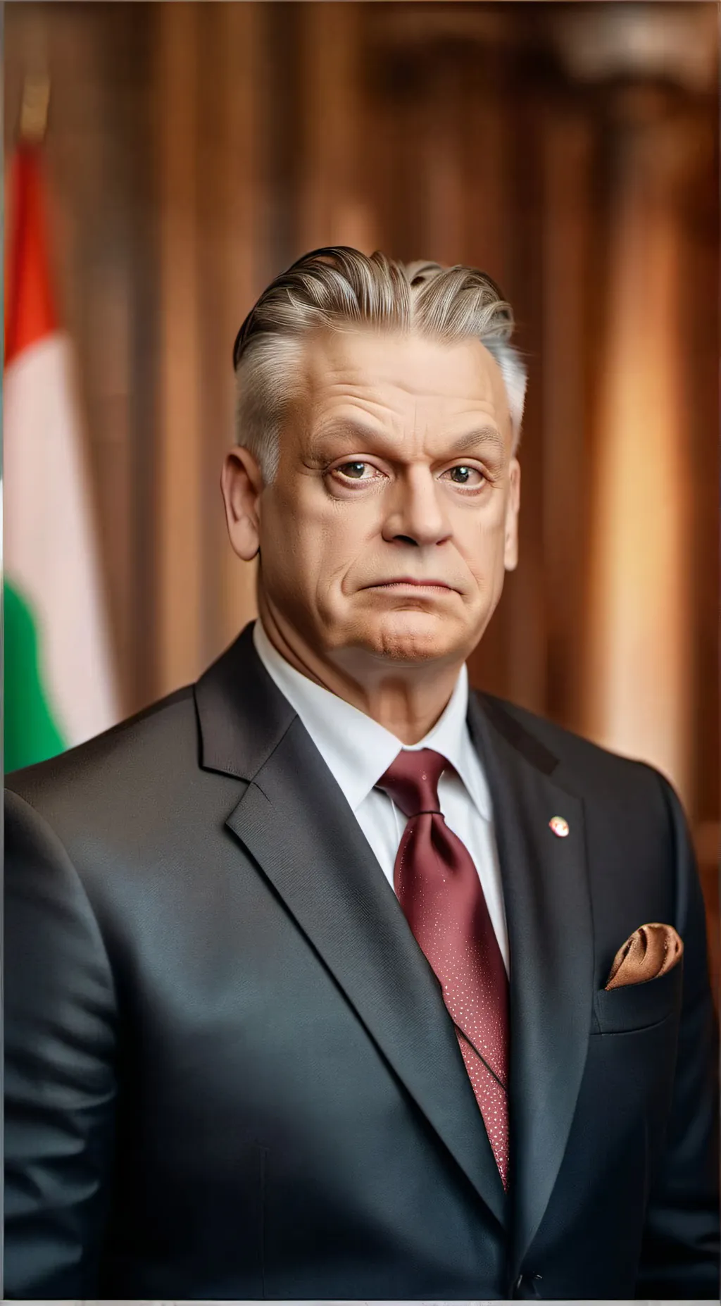 ai character: Viktor Orbán  background
