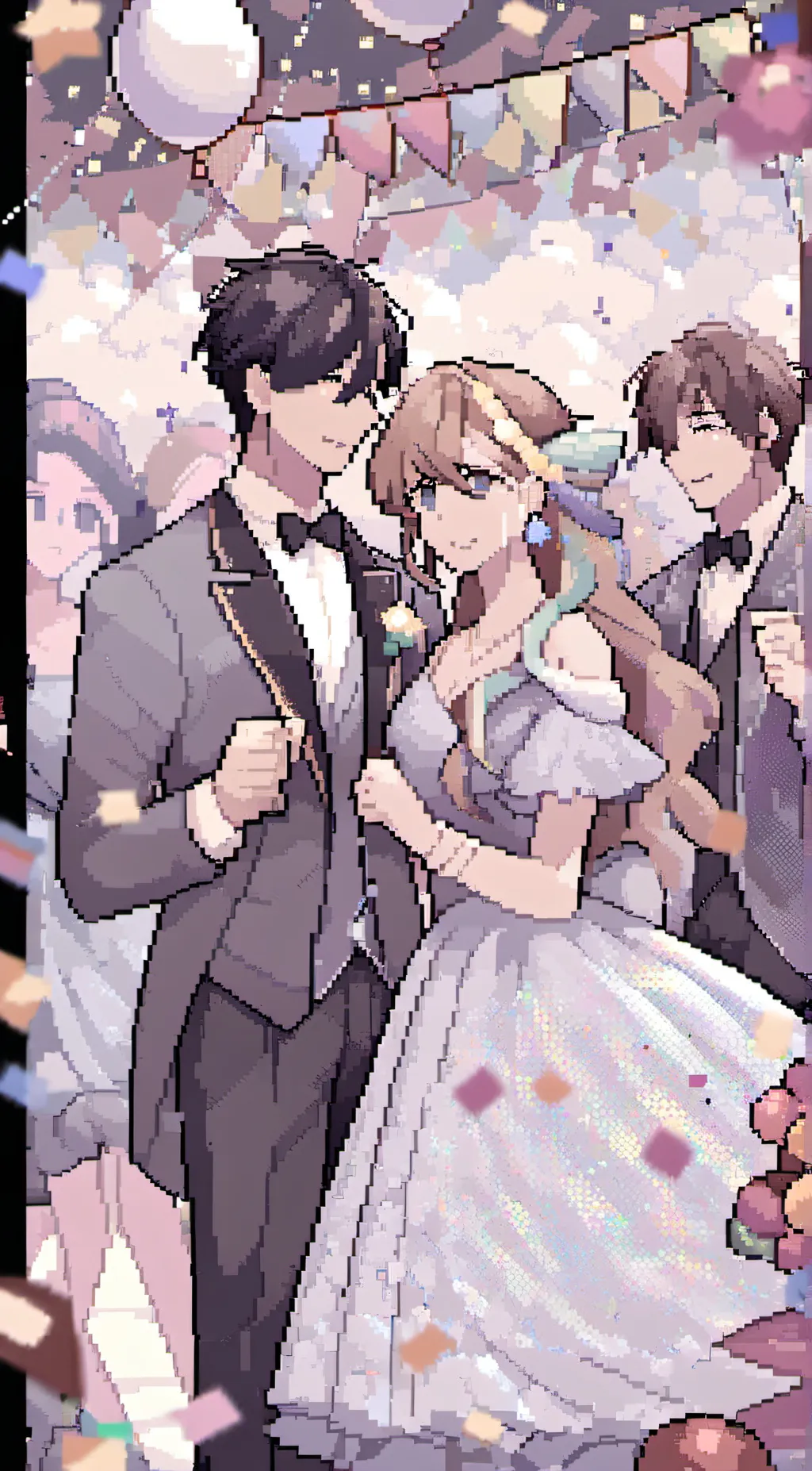 ai character: CELEBRATION background