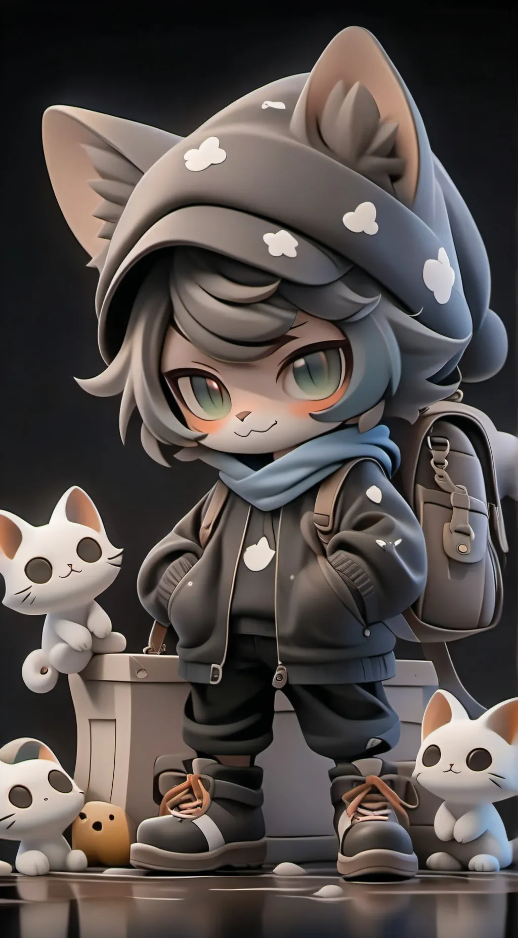 ai character: catman  background