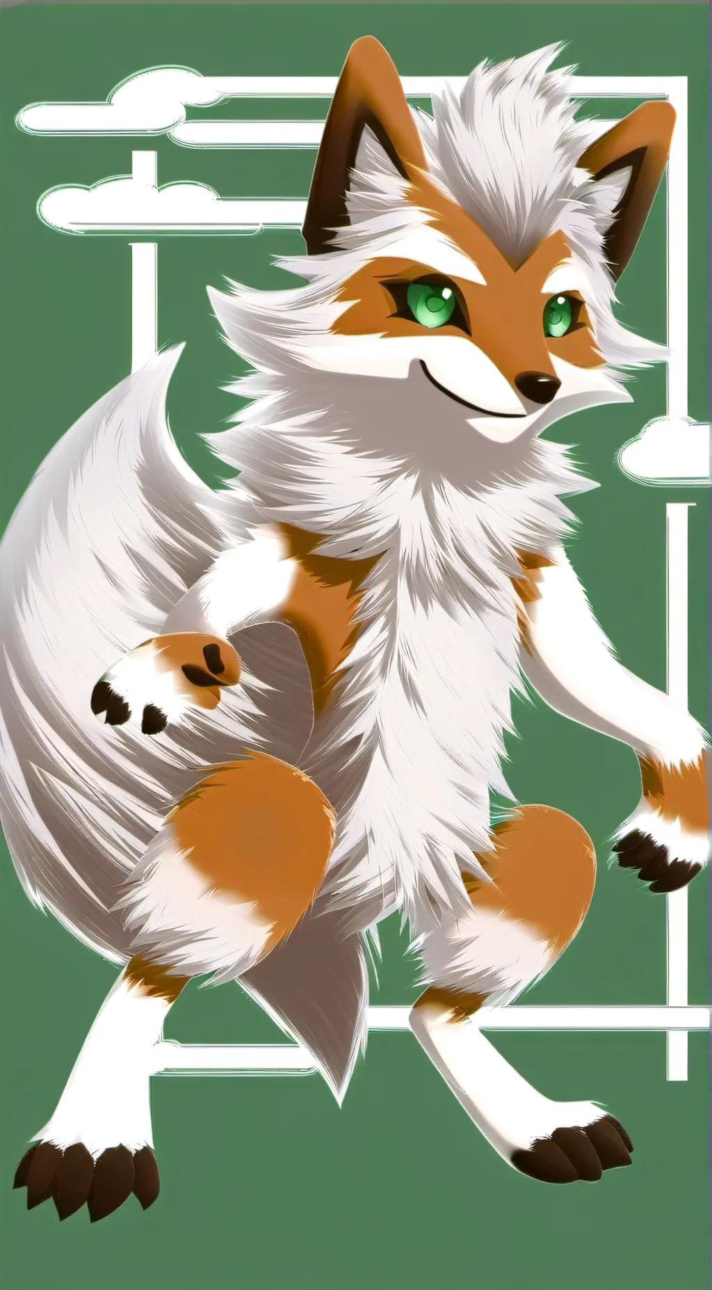 ai character: Dusk lycanroc  background