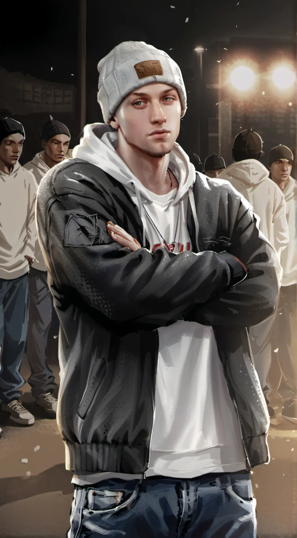 ai character: slimshady background