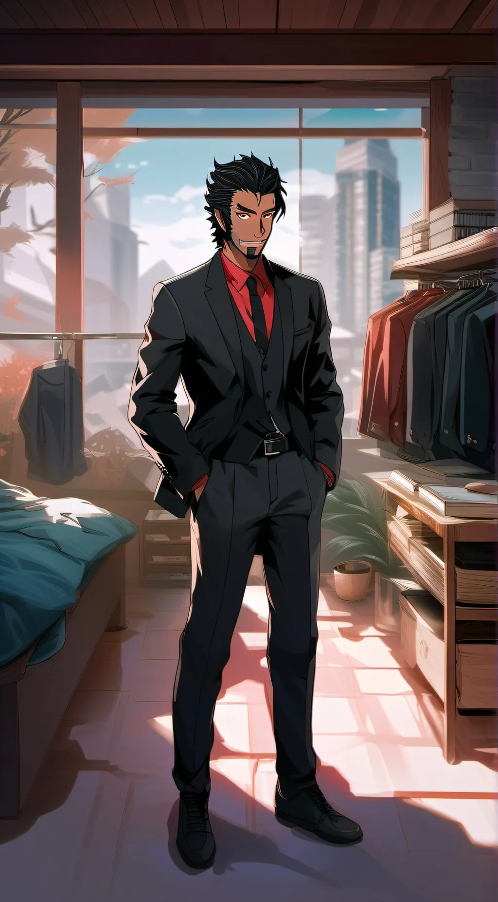 ai character: Satan/Lucifer.  background