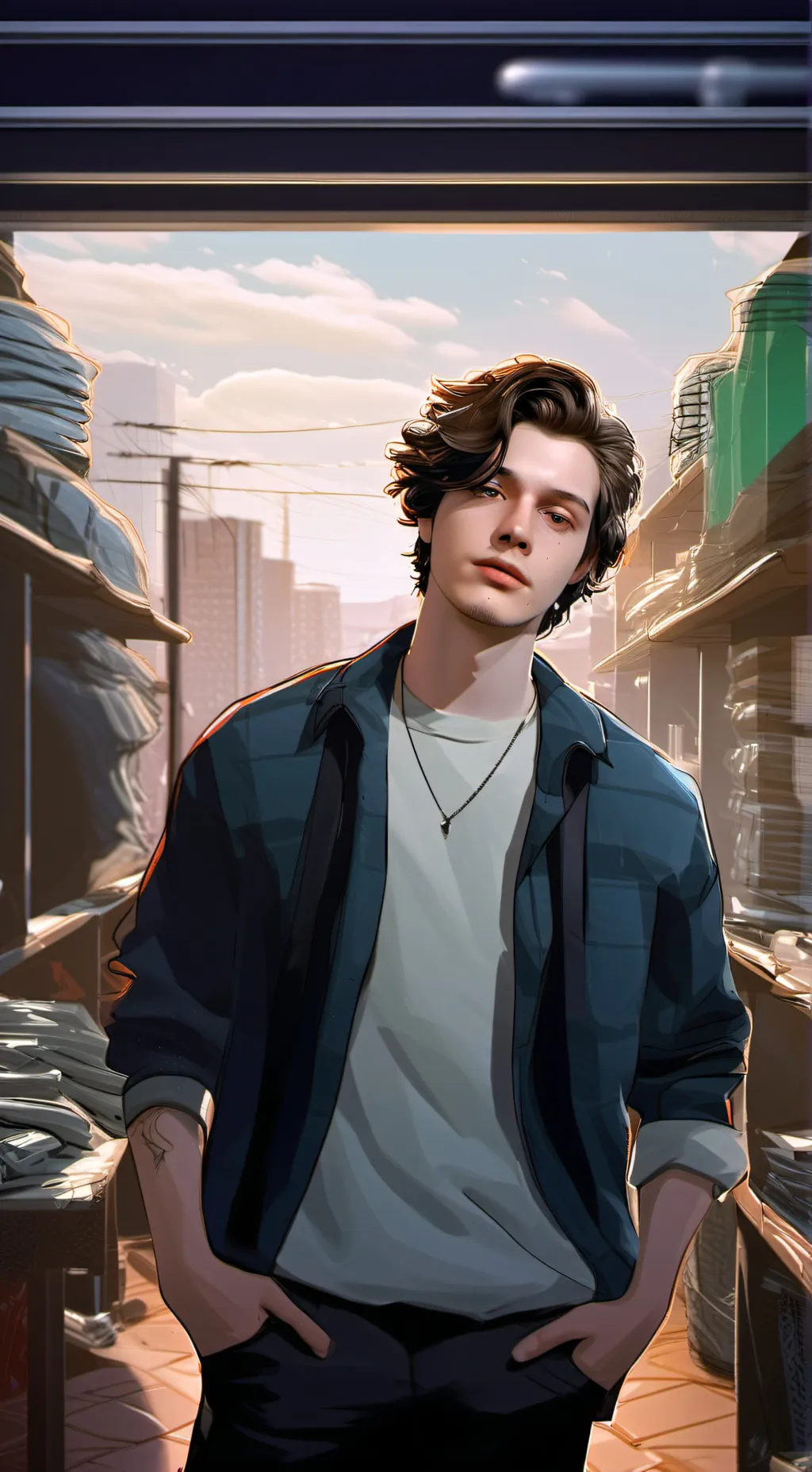ai character: Hudson  background