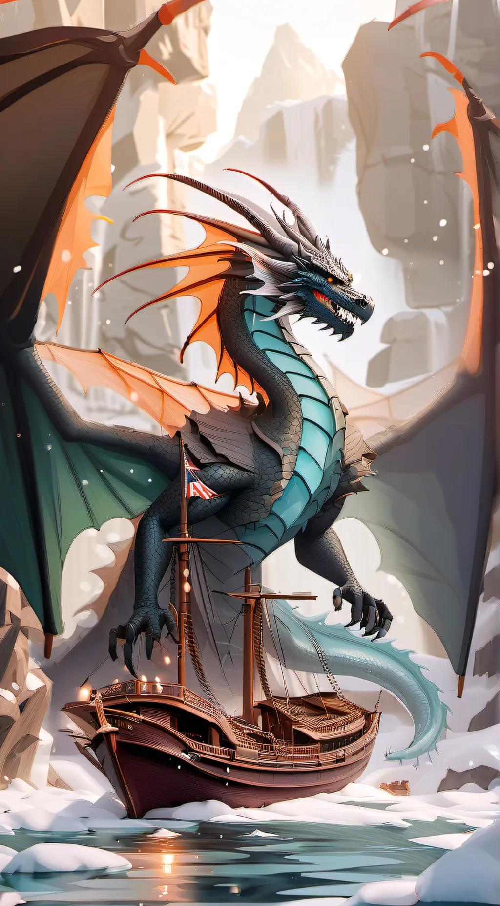 ai character: tsunami  background