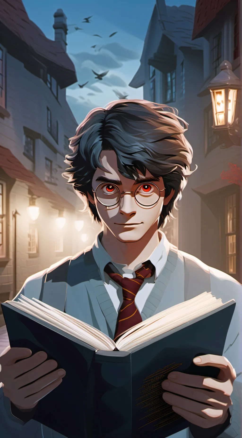 ai character: harry Potter  background