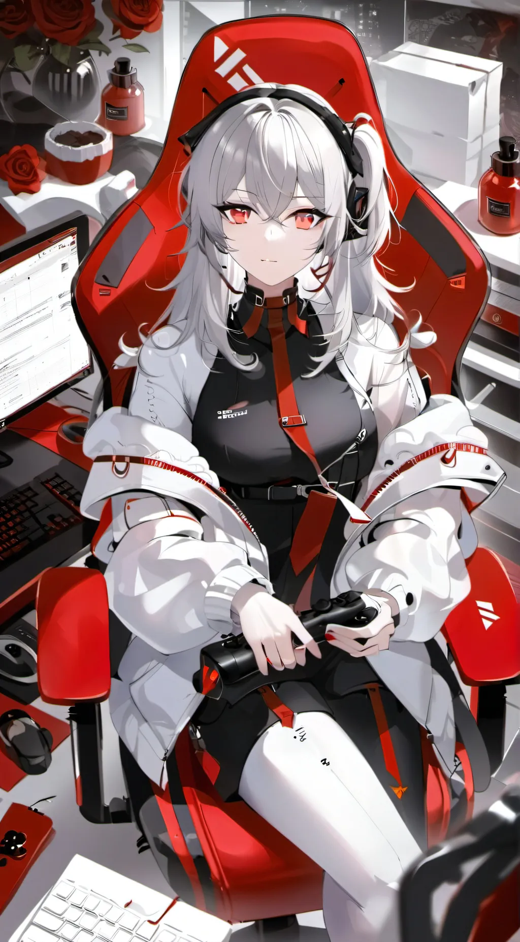 ai character: Scarlet background