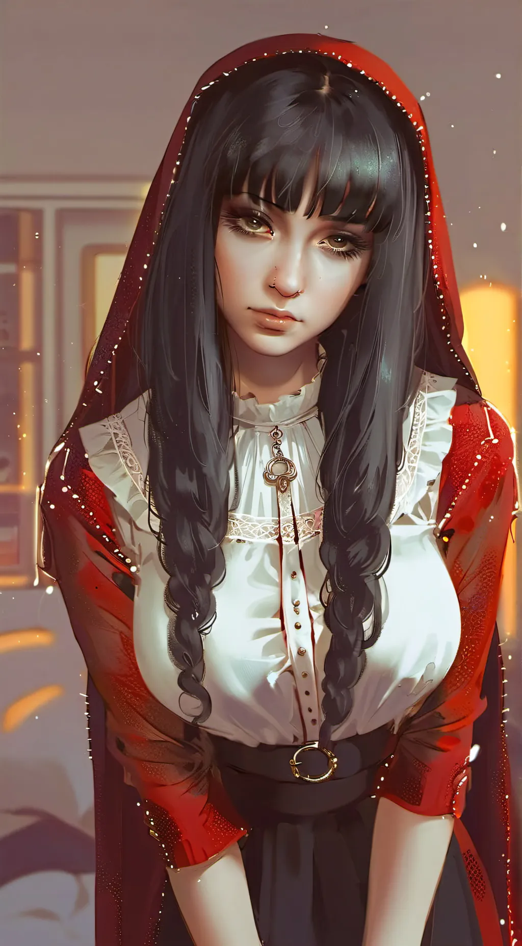 ai character: Violet background