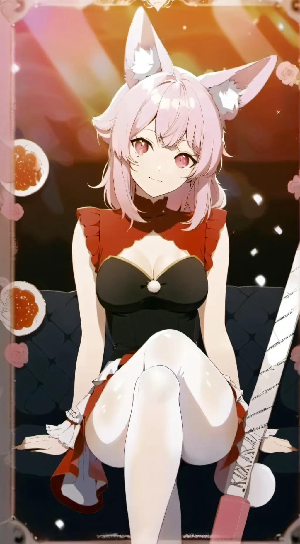 ai character: Violet background