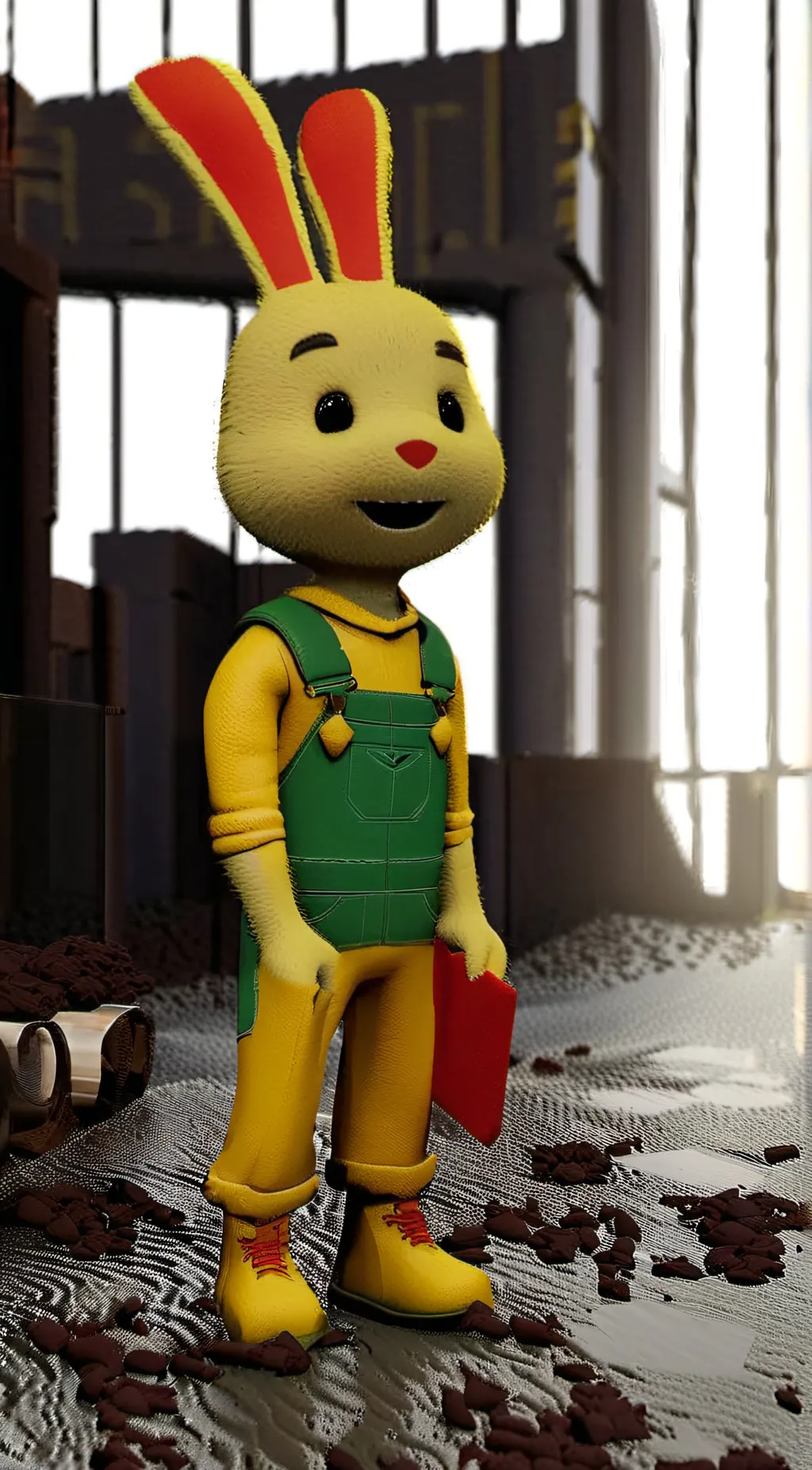 ai character: Bunzo bunny  background