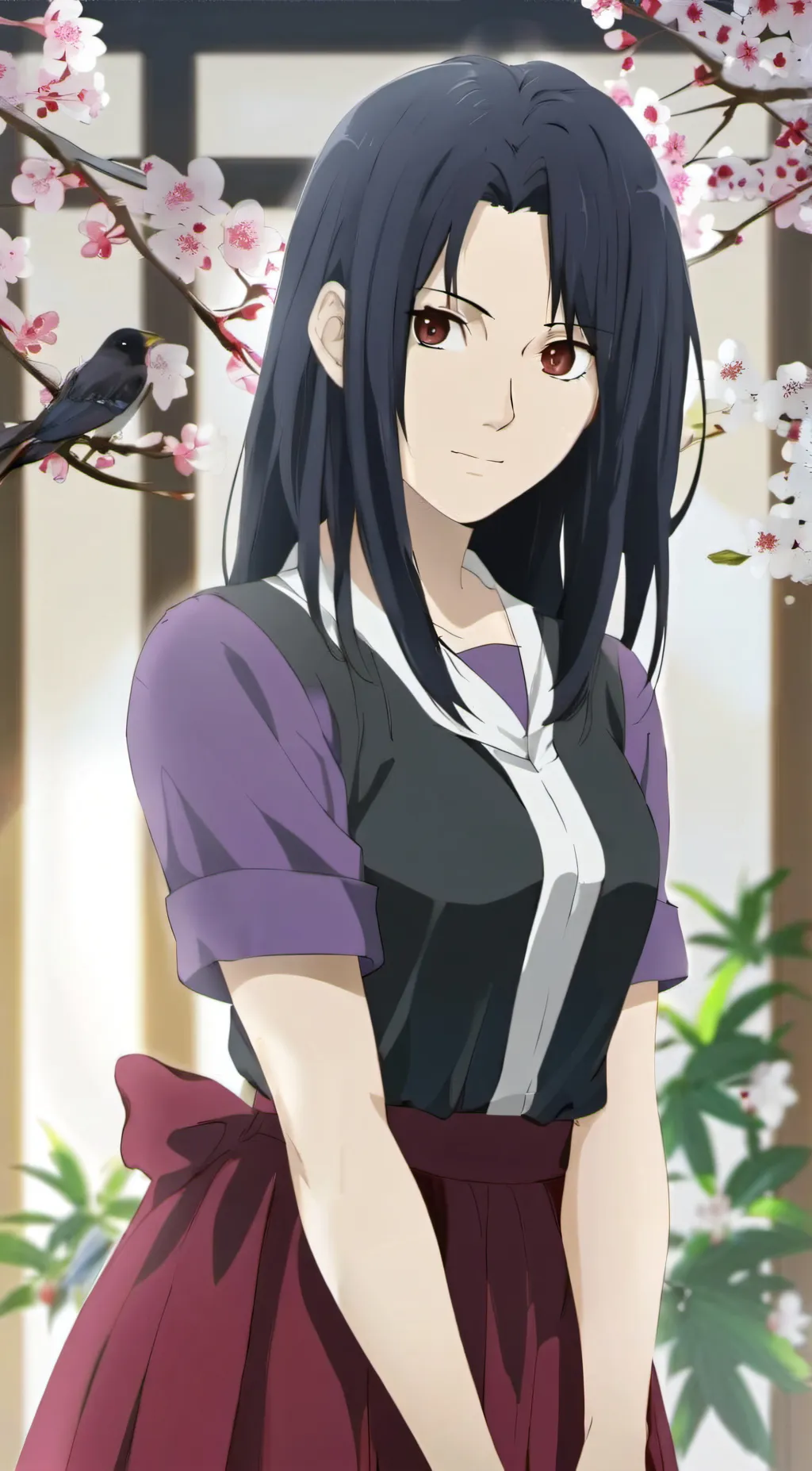 ai character: Mikoto Uchiha background