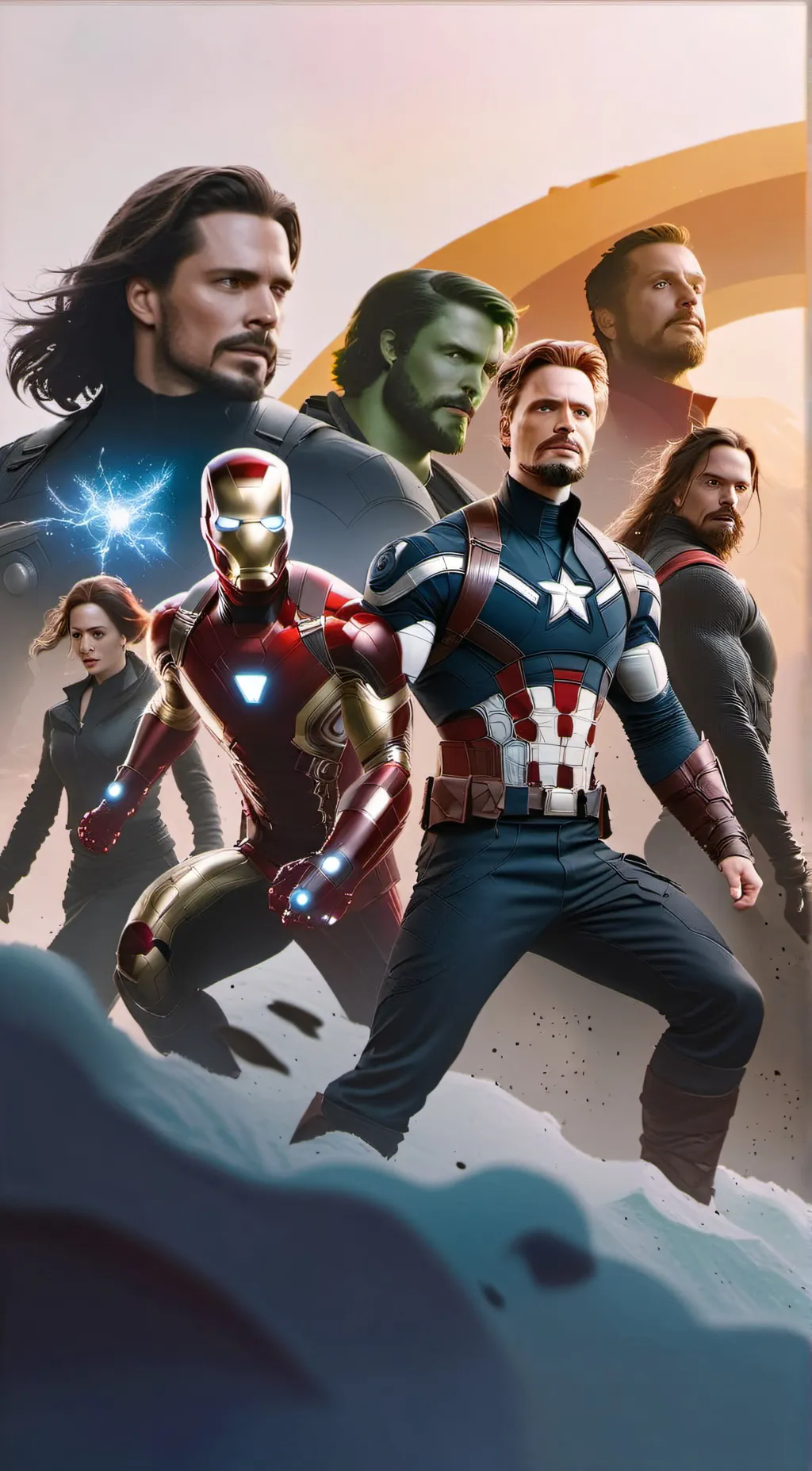 ai character: Avengers  background