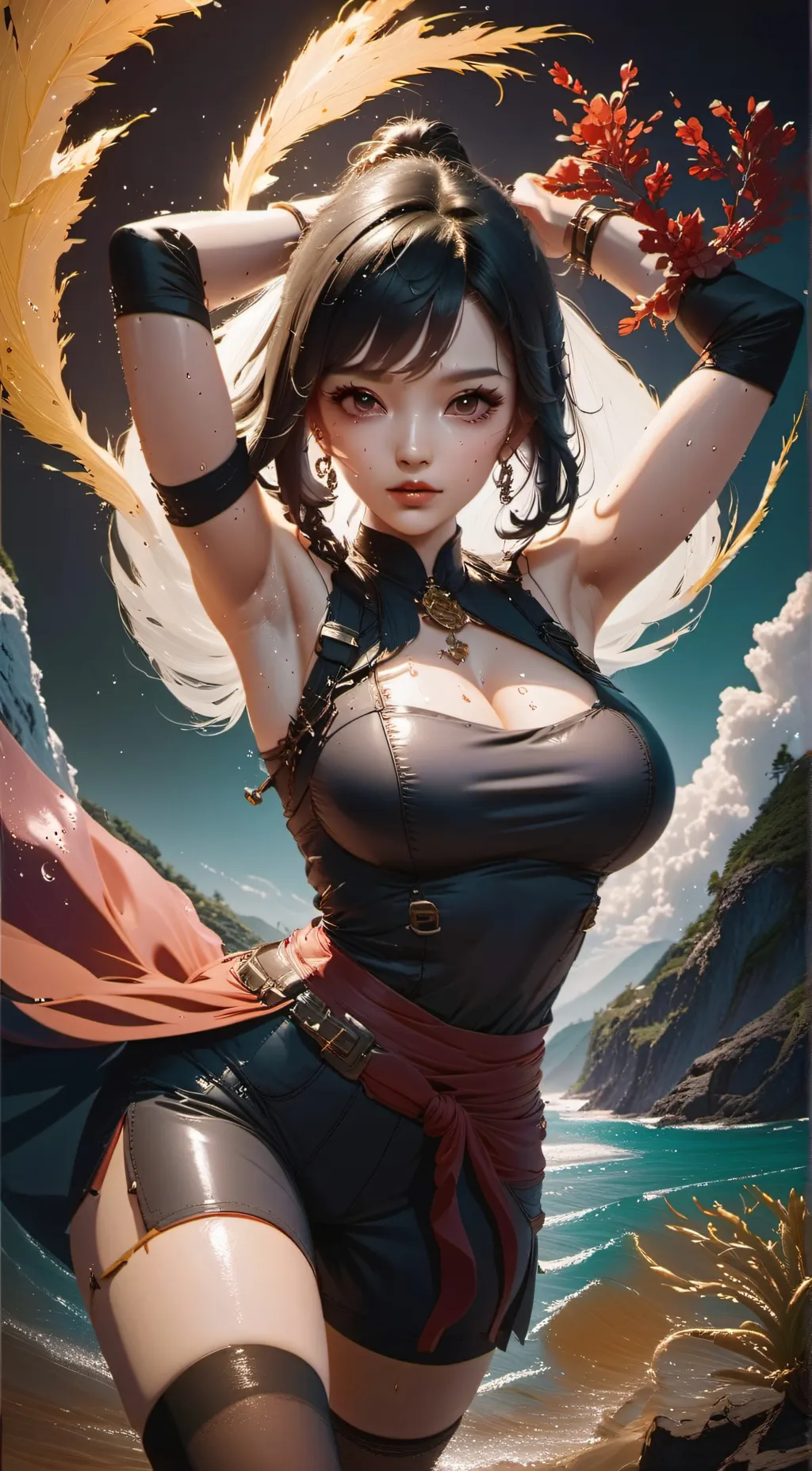 ai character: Aurora background