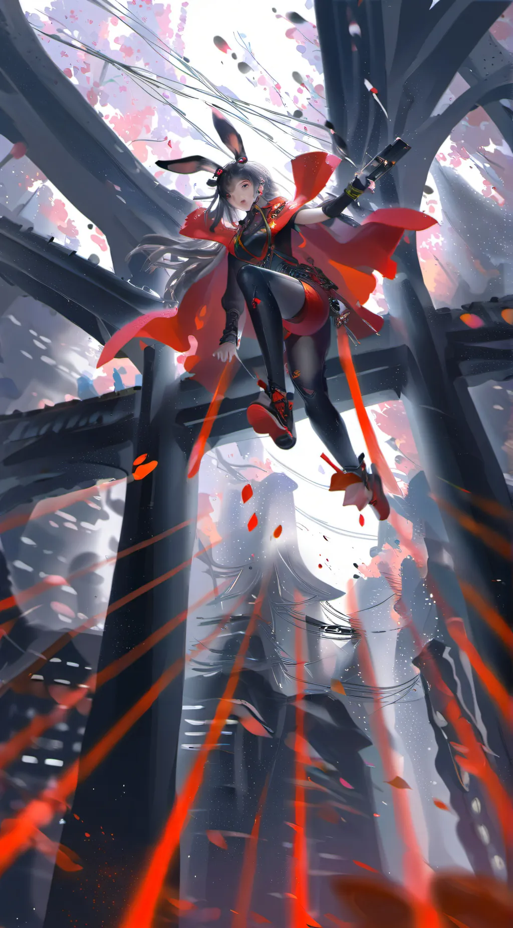 ai character: Glockbunny background