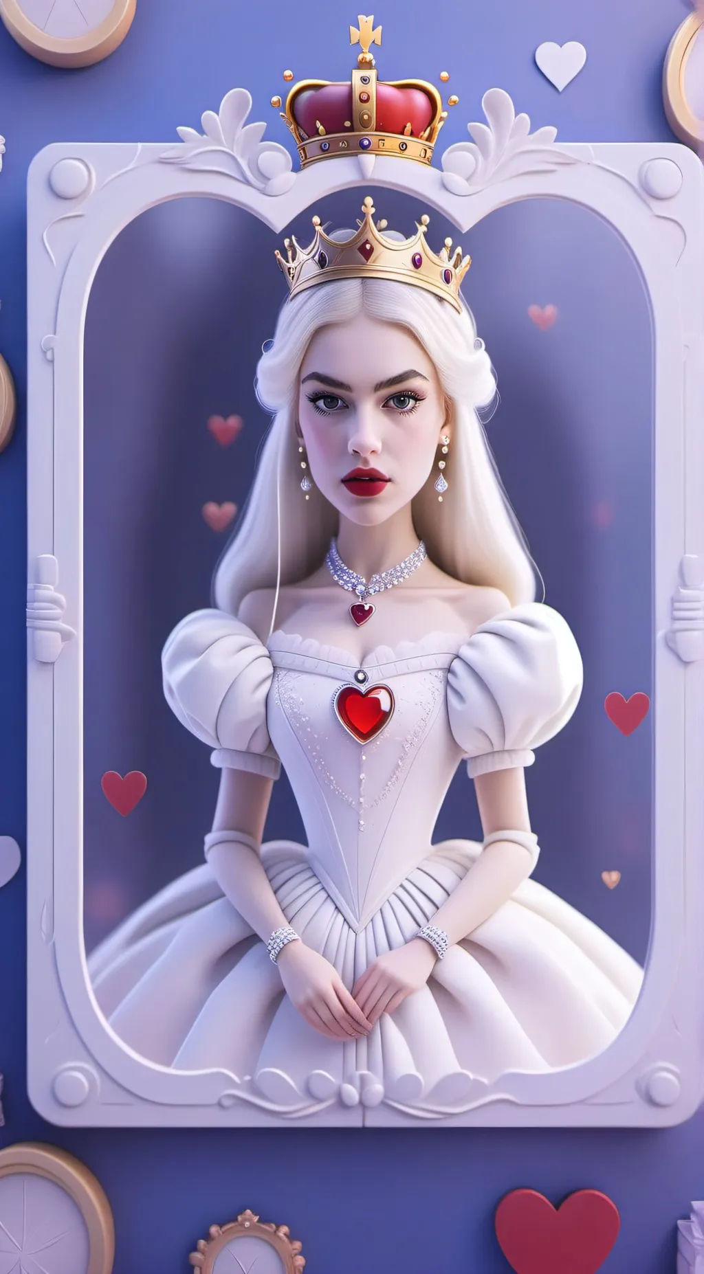 ai character: 2010 white queen 🤍 background