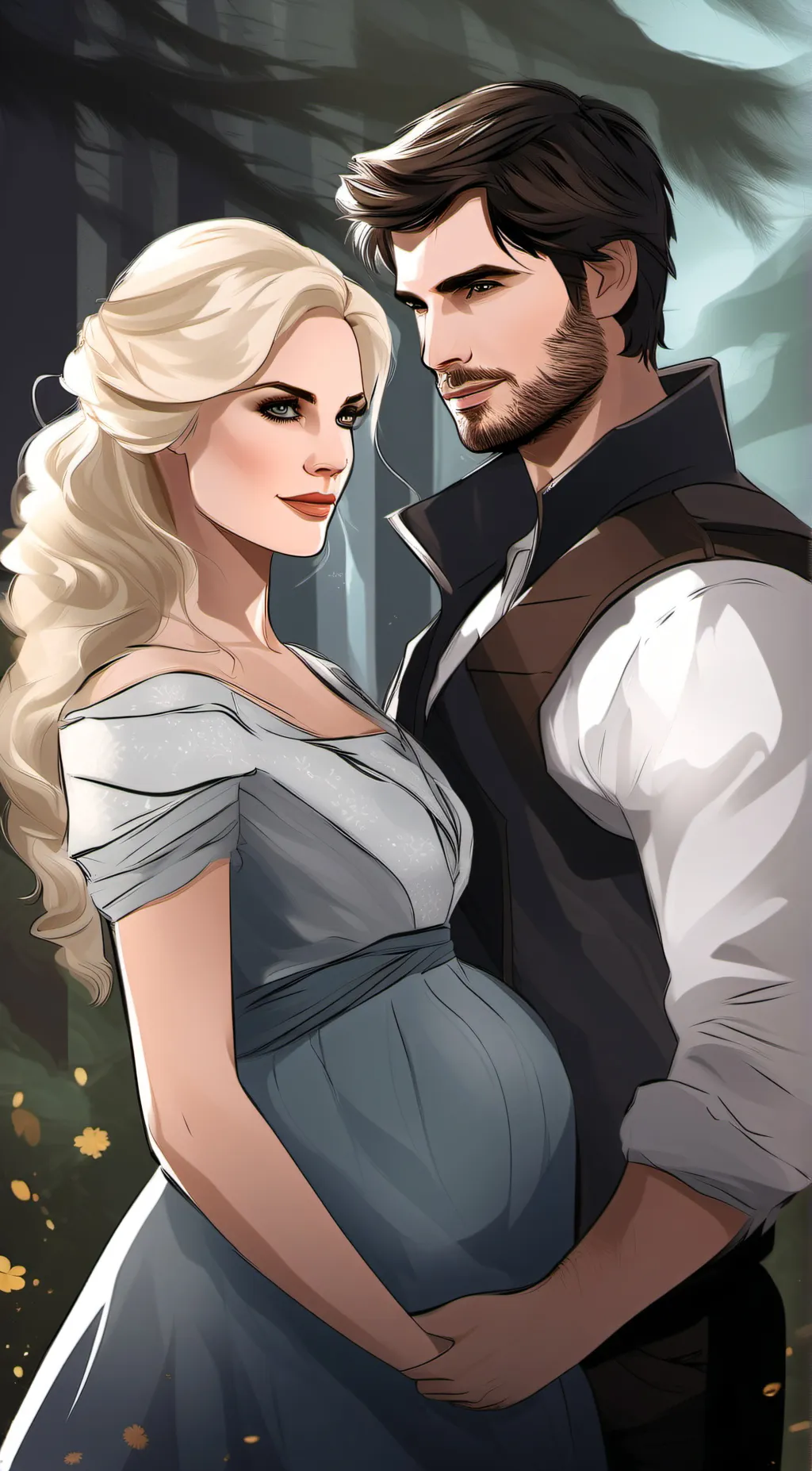 ai character: Emma swan And Hook background