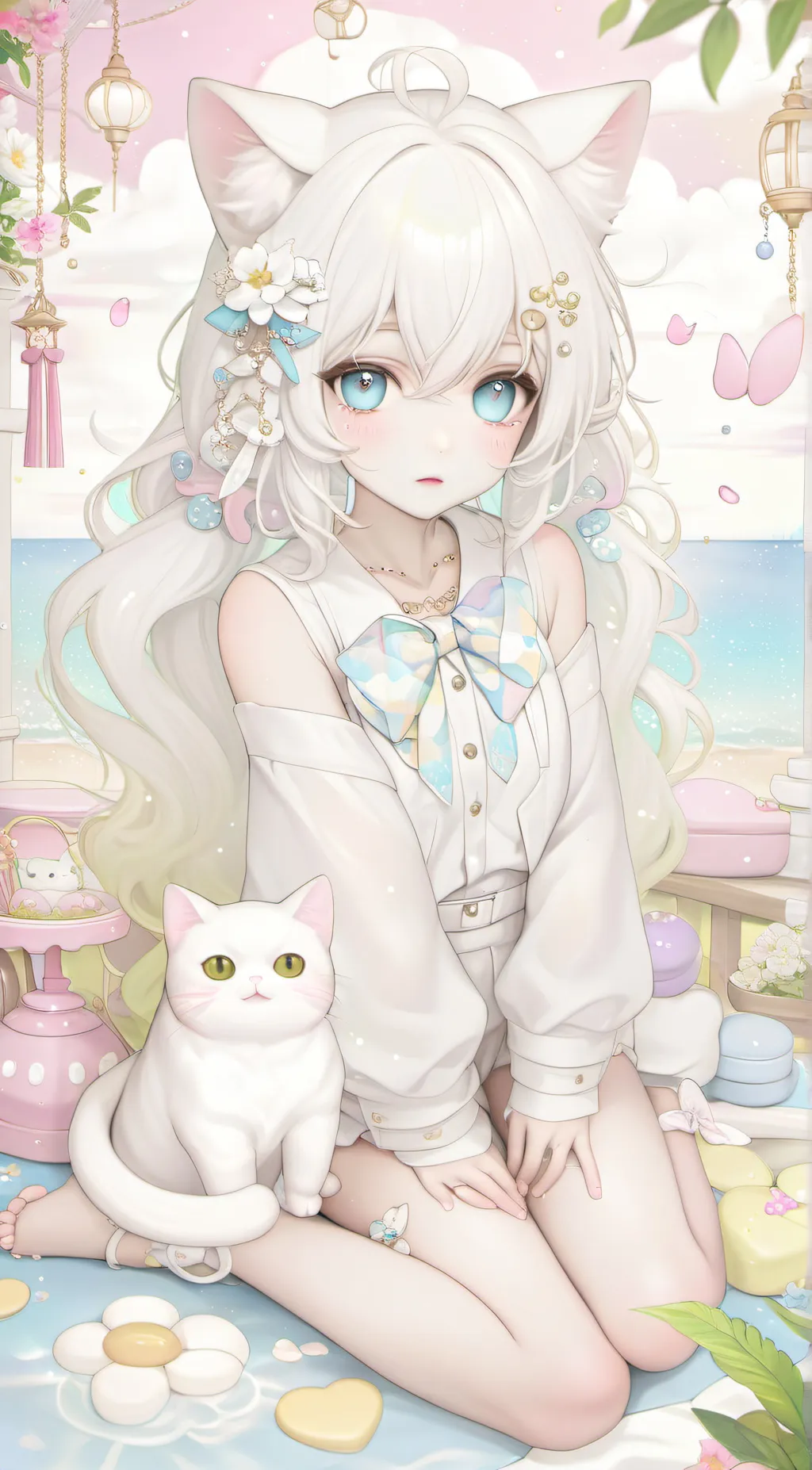 ai character: rose background