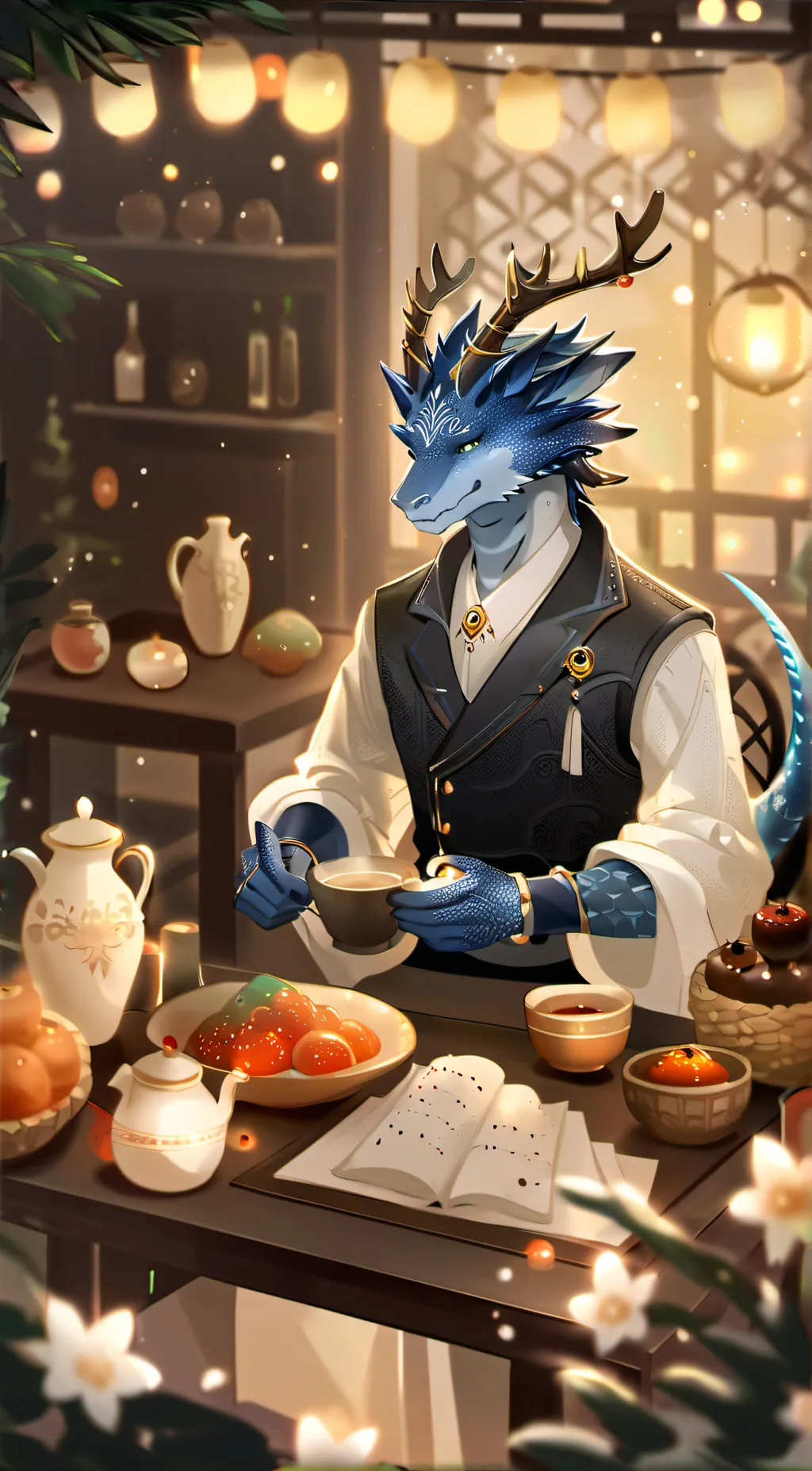 ai character: George dragon background