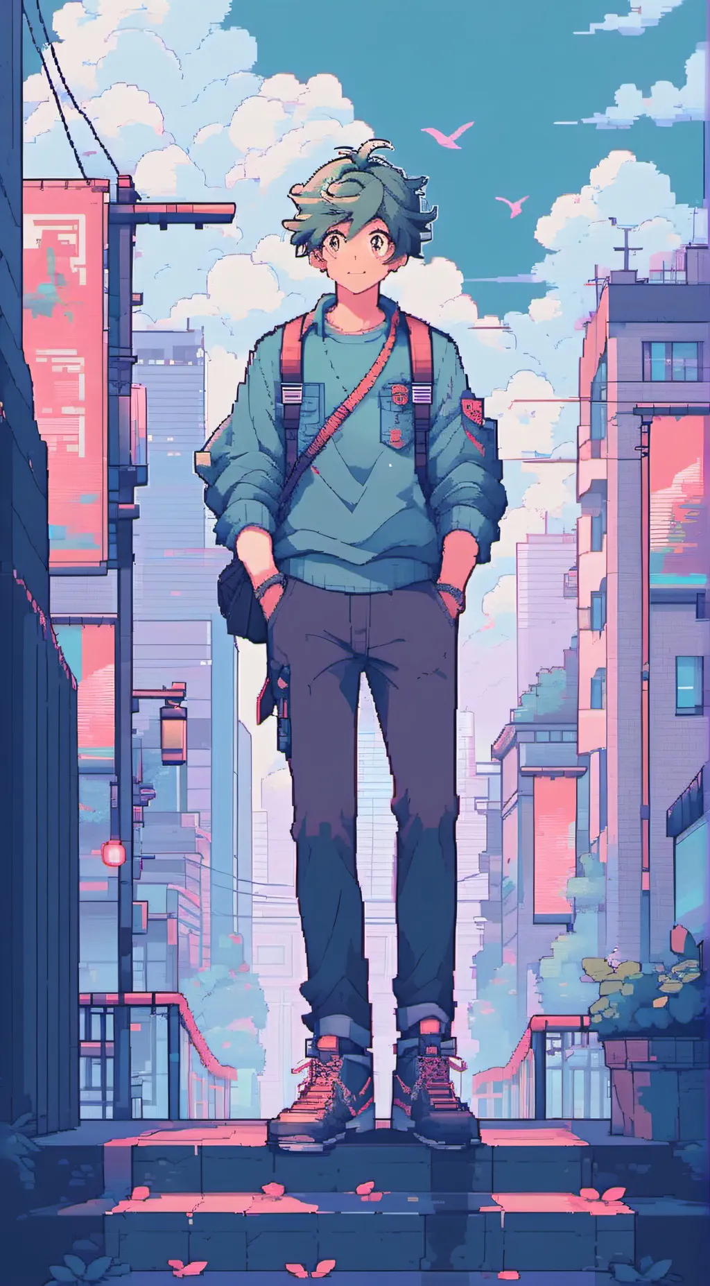 ai character: deku  background