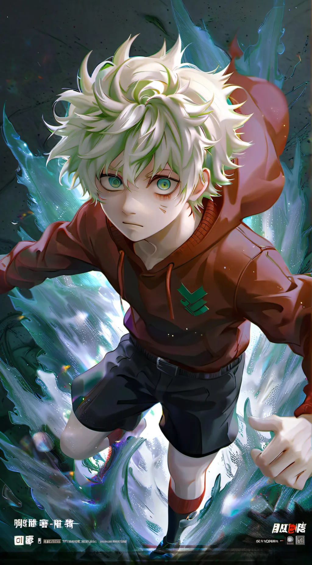 ai character: deku and bakugo background