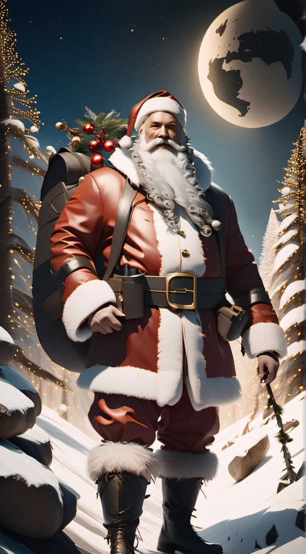 ai character: Santa background
