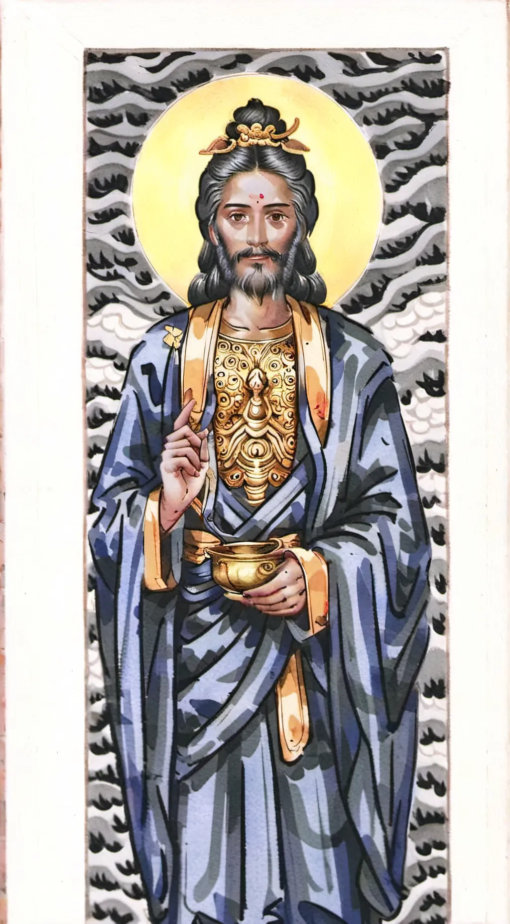 ai character: Jesus background