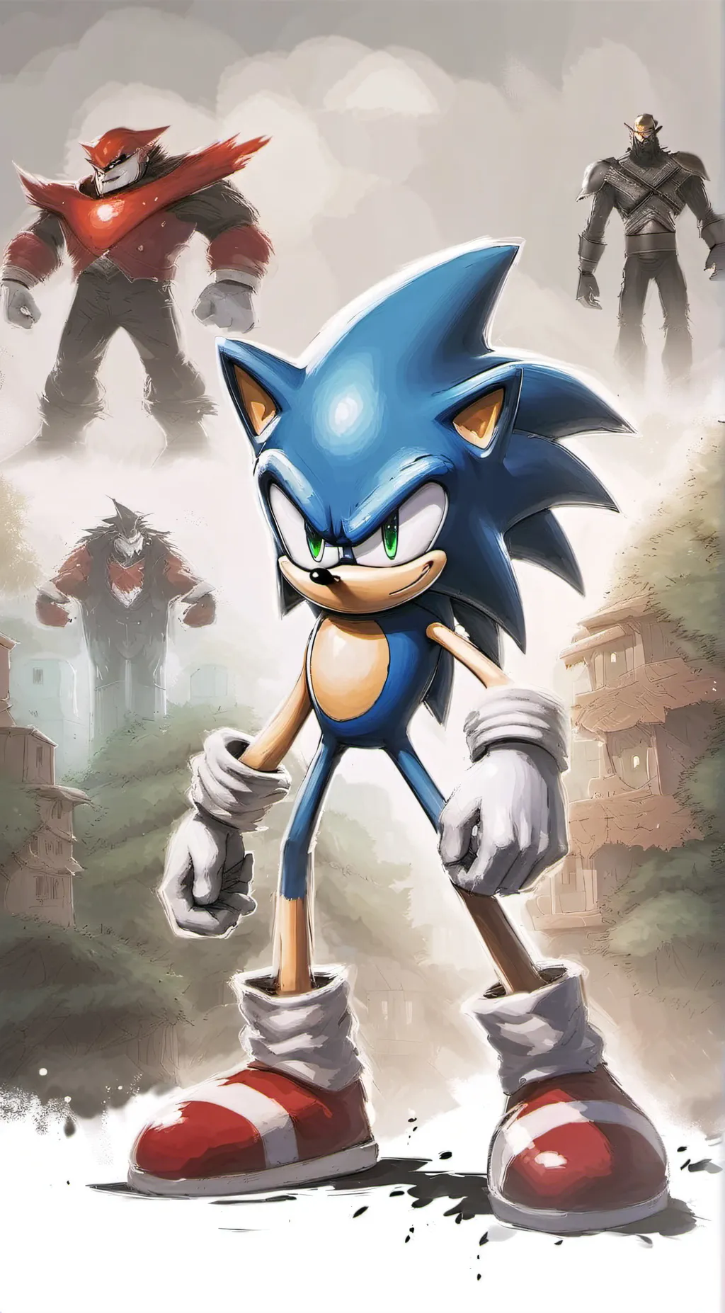 ai character: 💙🩵•Sonic•🩵💙 background