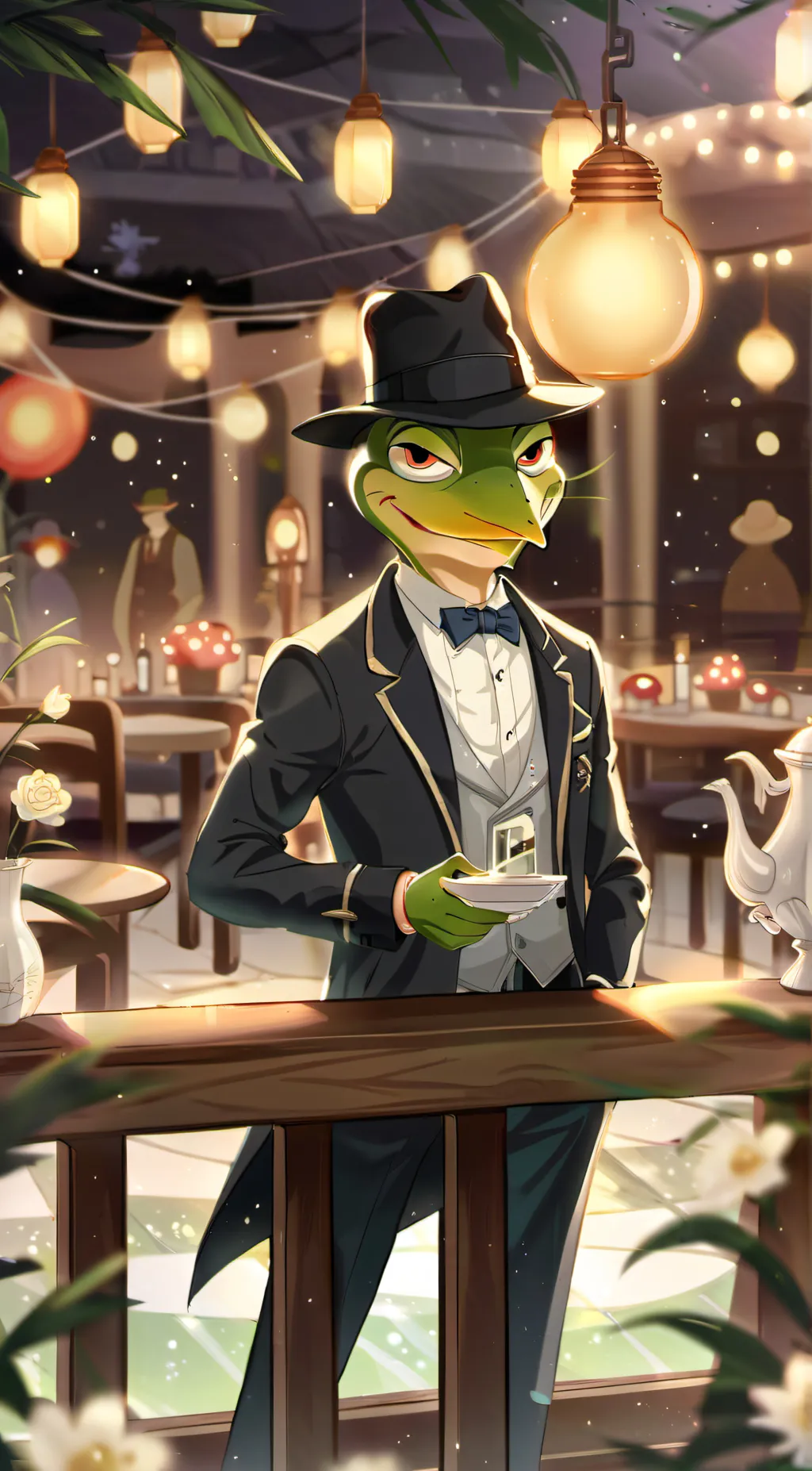 ai character: Michigan J. Frog background