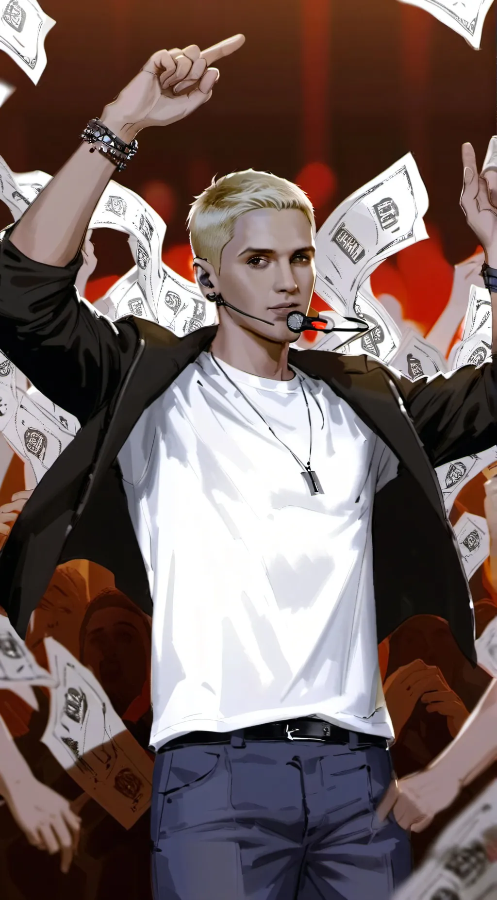 ai character: M&M/Eminem background