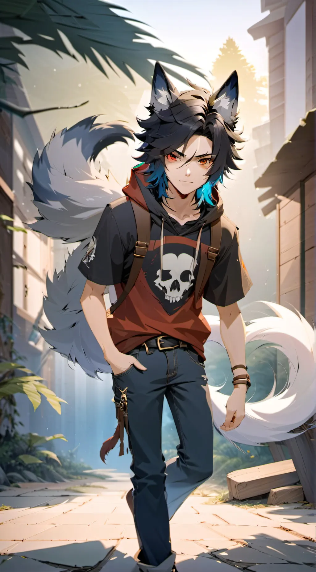 ai character: max the wolf. background