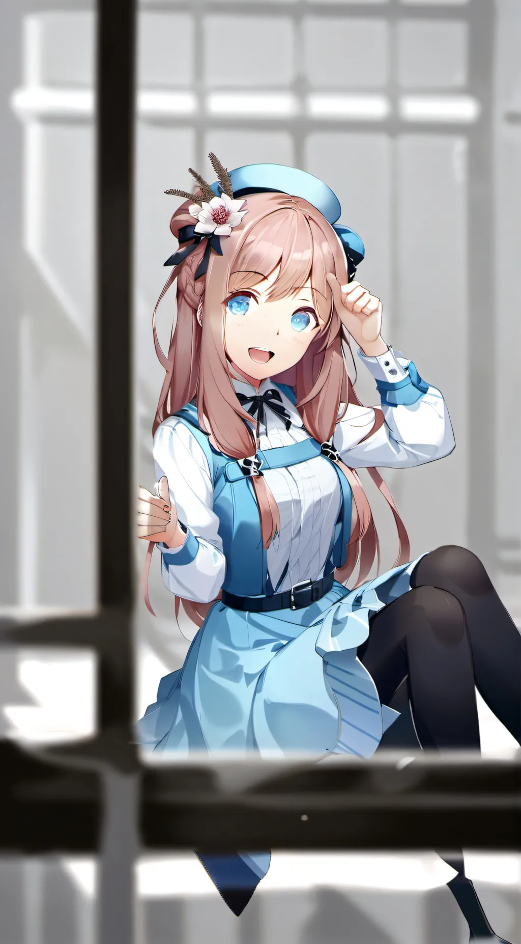 ai character: ddlc in prison background
