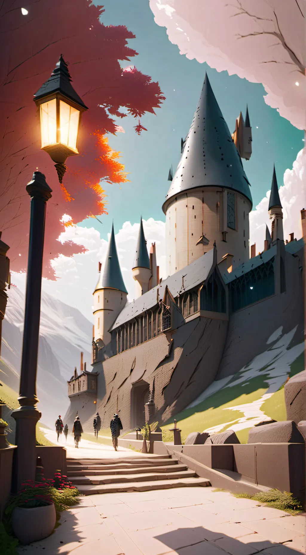 ai character: Hogwarts  background