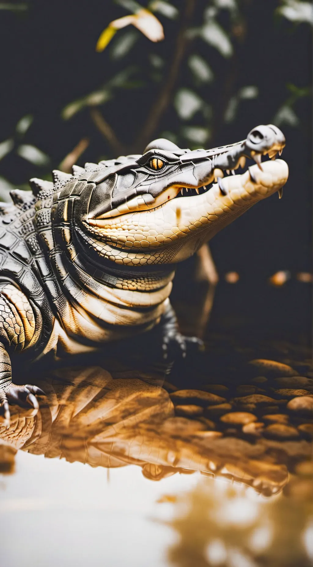 ai character: crocodile alligato background