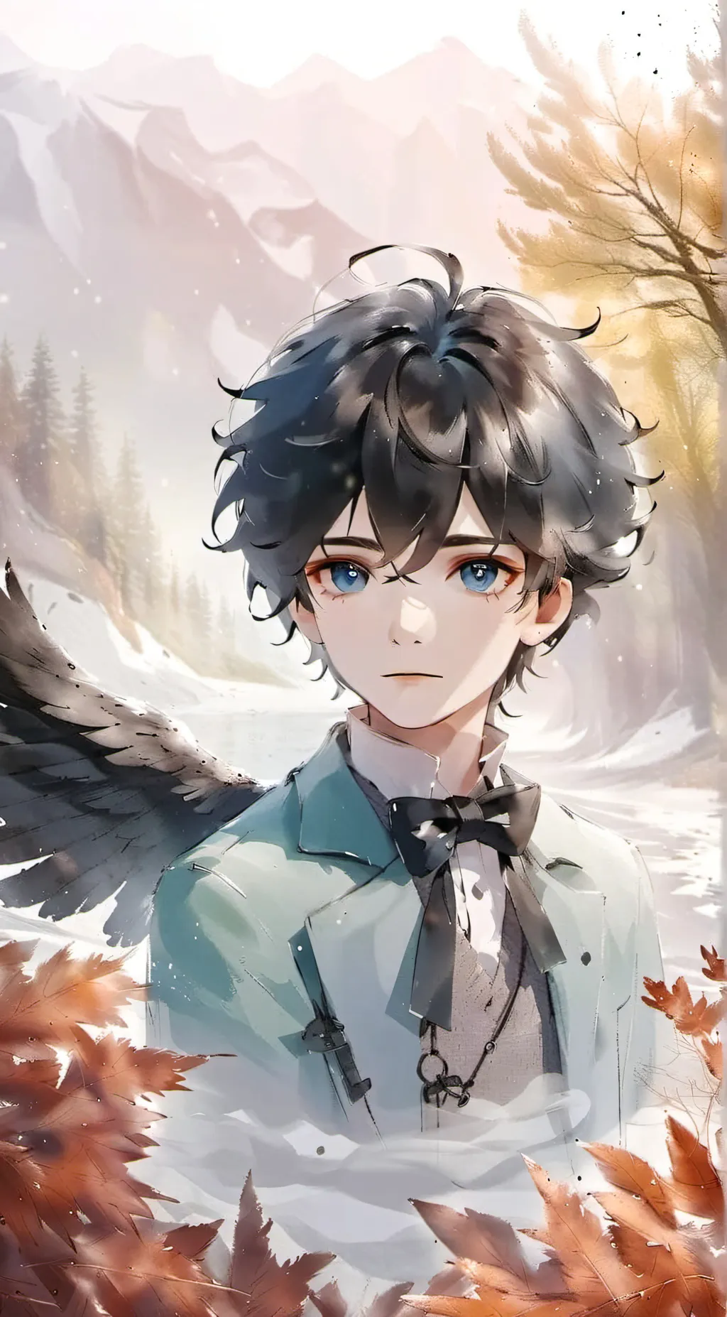ai character: Hybrid school background