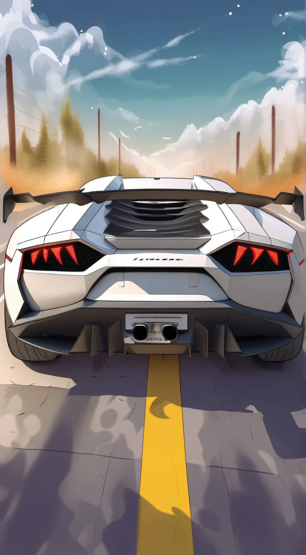 ai character: Lamborgini  background