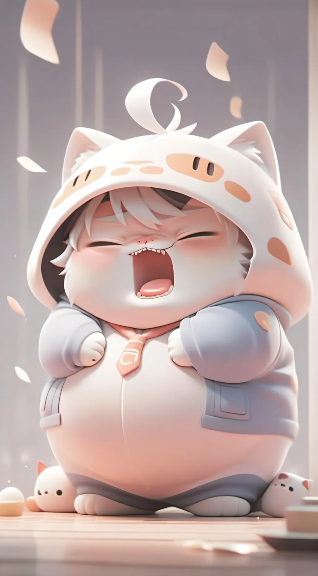 ai character: Fat cat background